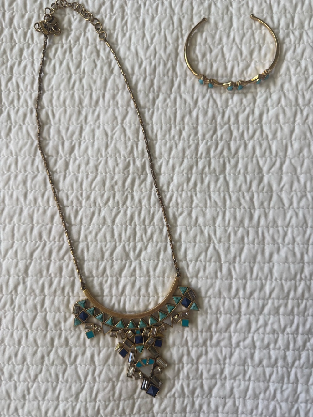 Stella & Dot Necklace & Bracelet Set with Turquoise